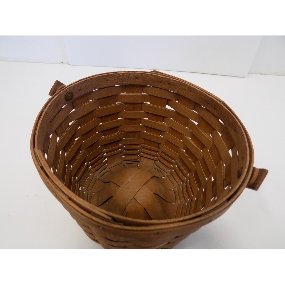 Vintage Medium Fruit Basket 1984 Longaberger -- DK Stain -- Original - Picture 12 of 16